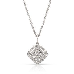 Roberto Coin Diamond Halo Square Pendant in 18K White Gold (1.20 CTW)
